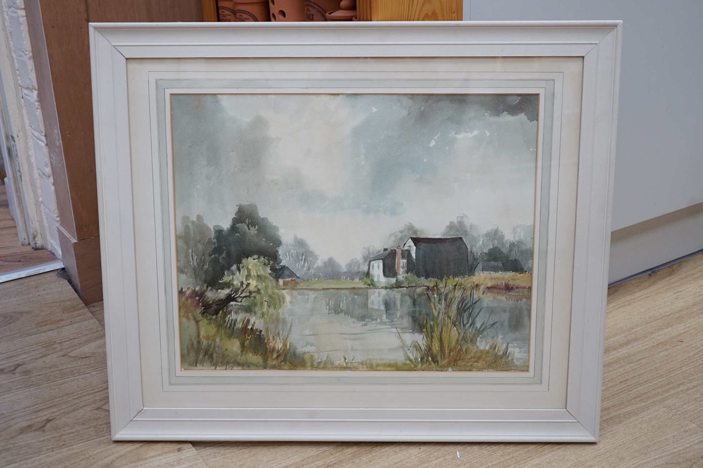 Joan Phillips, watercolour, 'Oxted Mill', signed, 38 x 48cm